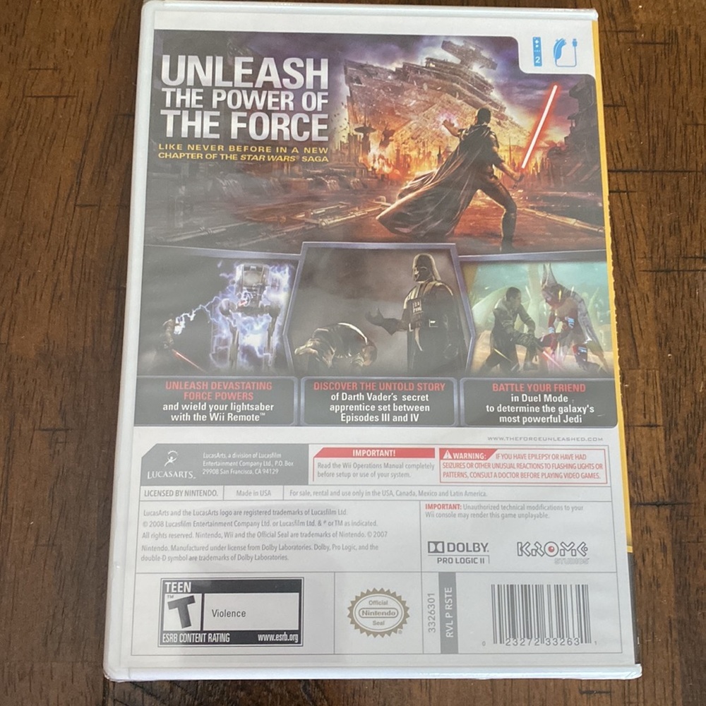 Lucas Arts Star Wars: The Force Unleashed Video Game - Picture 3 of 5
